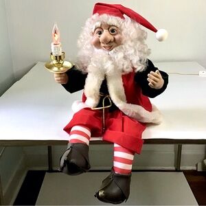 Vintage 1990s Telco Motion-ettes Christmas Animated Elf Lighted Candle WORKS